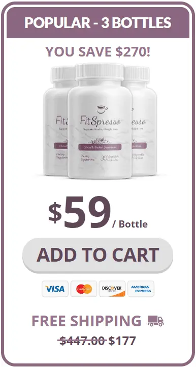 FitSpresso bottle price table